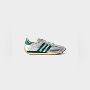 NWOB Adidas Originals Country OG Silver Collegiate Green Leather Sneakers Sz 6.5